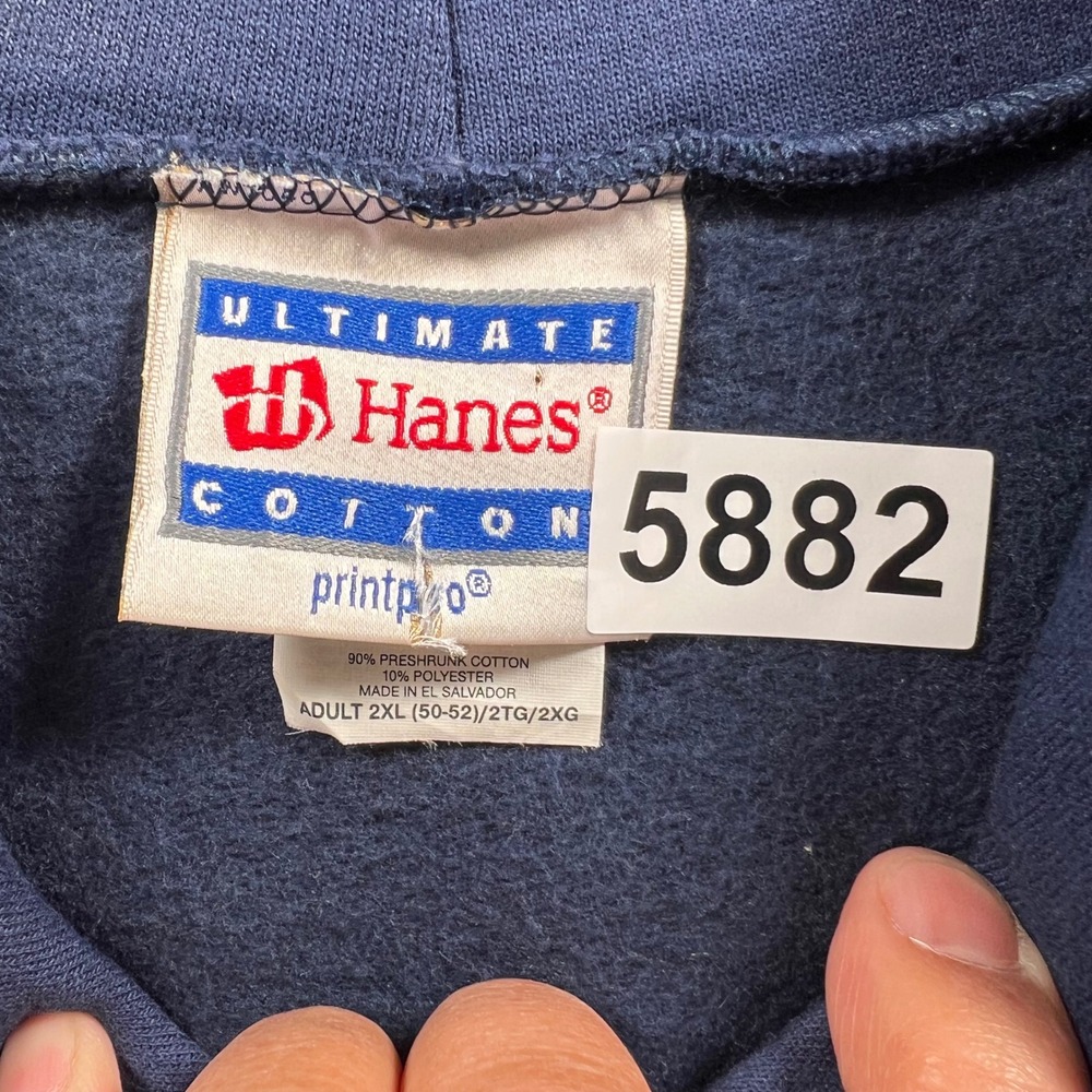 Hanes Barack Obama First Family Navy Blue Graphic Hoodie Mens 2XL - Picture 2 of 5